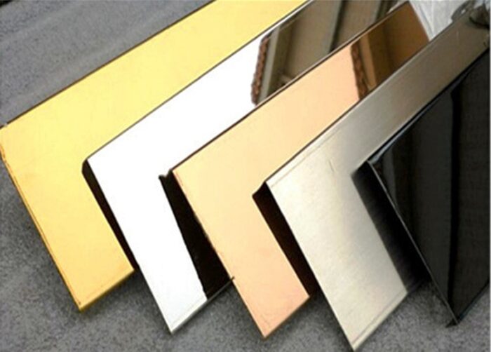 golden stainless steel plates